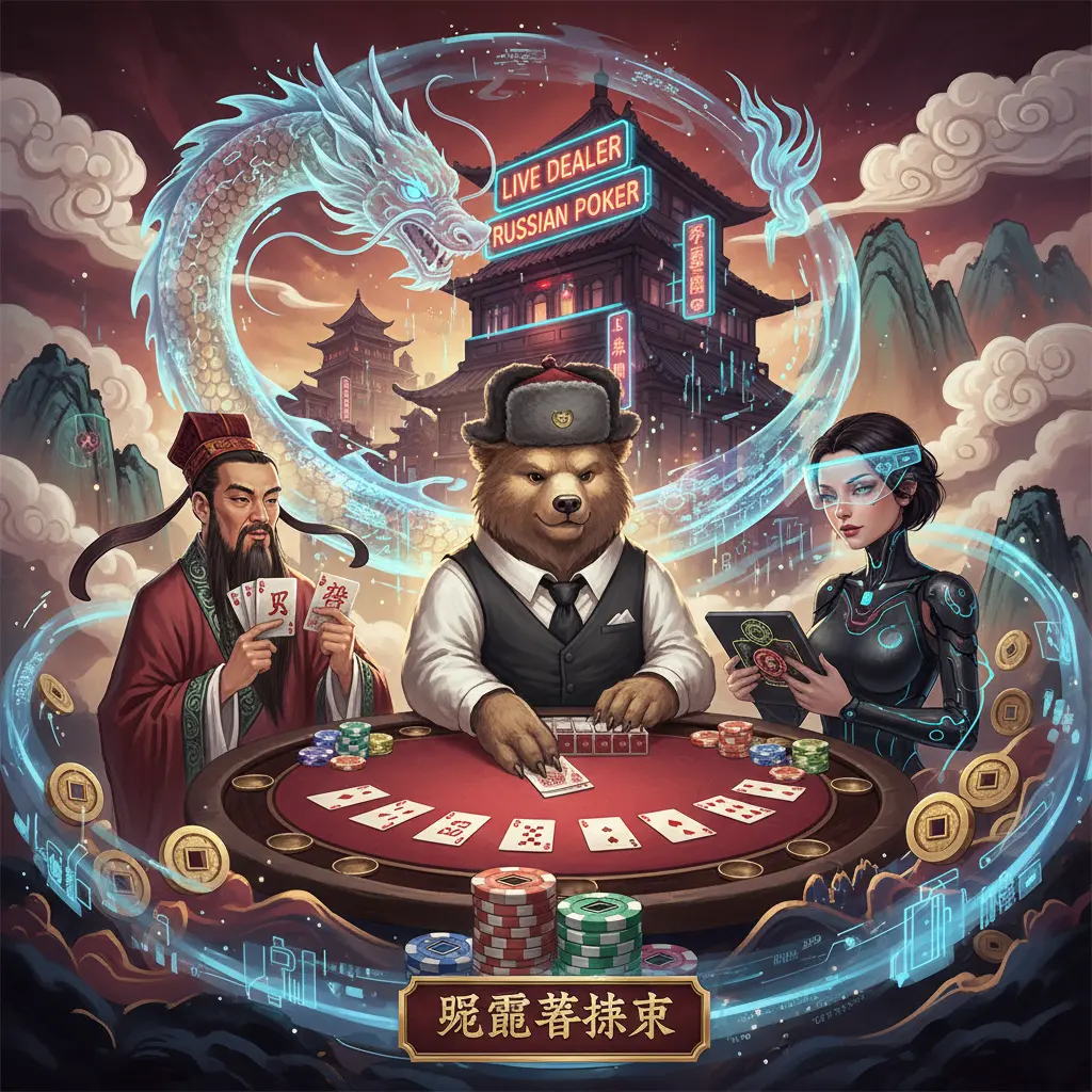 Live dealer poker variations - Russian